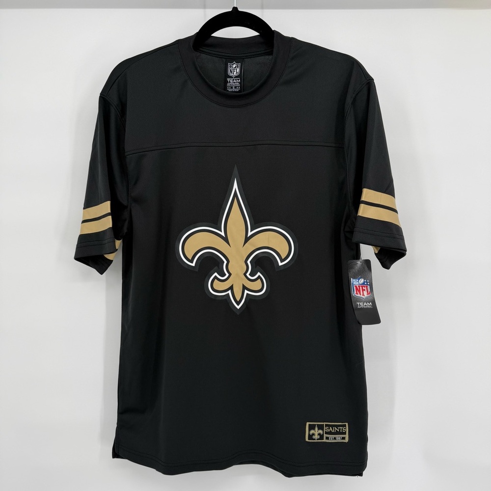 NFL New Orleans Saints Team Apparel Short Sleeve Jersey Shirt Small Football Fan - Picture 1 of 16